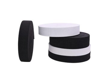 Listing 4 of 10 for 5 Yard Elastic Bands White Black 15-45mm For Clothes Sewing Craft