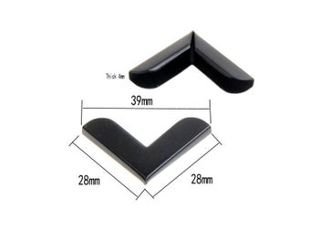 Listing 3 of 5 for 24PCs Black Book Scrapbooking Albums Menus Folders Corner Protectors (Fits 4mm