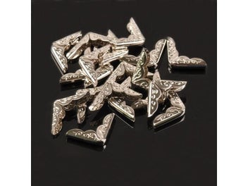 Listing 3 of 7 for Silver Metal Book Corner Protectors 20x20x3.5mm 50pcs C1807 For DIY Items