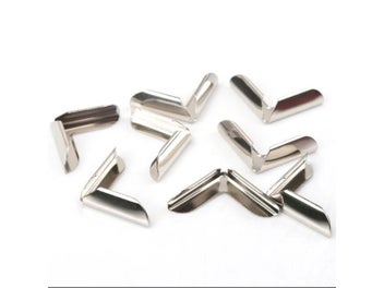 Listing 5 of 8 for Metal Corners For Books Scrapbooking Photo Albums Menus Corner Protectors Metal