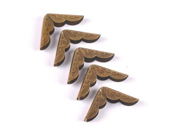 Listing 4 of 10 for 50pcs Silver/Golden/Bronze Photo Corner Protectors Albums Menus Metal Corners