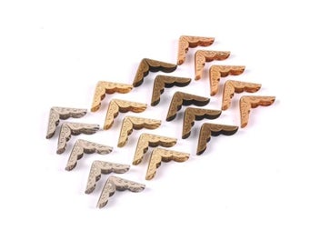 Listing 5 of 10 for 50pcs Silver/Golden/Bronze Photo Corner Protectors Albums Menus Metal Corners