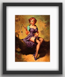 Listing 4 of 13 for Vintage 1950’s Pin-up Art by Elvgren | Vintage Wall Art | Framed Print 1/11