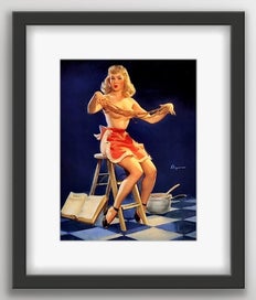 Listing 5 of 13 for Vintage 1950’s Pin-up Art by Elvgren | Vintage Wall Art | Framed Print 1/11