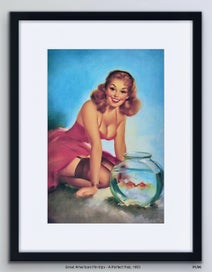 Listing 9 of 13 for Vintage 1950’s Pin-up Art by Elvgren | Vintage Wall Art | Framed Print 1/11