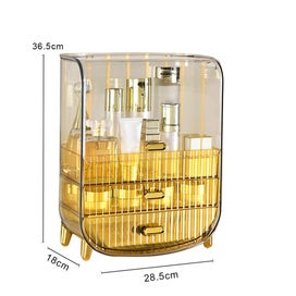 Listing 6 of 6 for SOGA 3 Tier Golden Yellow Multifunctional Countertop Cosmetic Storage Makeup ...