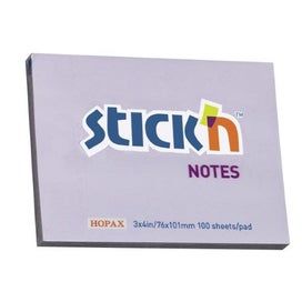 Listing 1 of 1 for Stick'n Notes, 76x101mm 100 sheet Pastel Purple