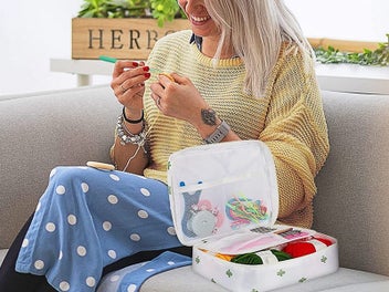 Listing 2 of 3 for Set of 58Pcs Crochet Kit with Storage Bag Yarn and Crochet Hook Set Style 1