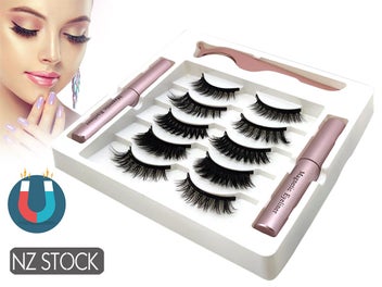 Listing 1 of 10 for Five Magnetic Eyelashes Eyeliner Tweezers Set NZ Clearance