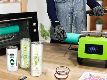 Listing 2 of 3 for 4Pcs Sublimation Blanks Tumblers Silicone Sleeve Kit for 20oz Straight Cup Set 1