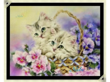 Listing 4 of 10 for Diamant Painting Diamond Mosaic Cat Cross Stitch Crystal Diamond Set Unfinished