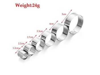 Listing 8 of 10 for 6Pcs/set Stainless Steel Round Circle Shaped Cookie Cutter Biscuit Molds Silver