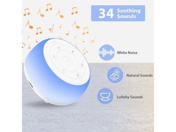 Listing 6 of 9 for Desktop White Noise Sleep Sound Machine With 7 Colors 34 Sounds 32 Volume