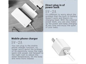 Listing 7 of 9 for USB 5V Portable Wireless Rechargeable Baby Milk Heater Night Constant Temp New