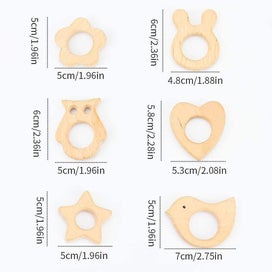 Listing 2 of 5 for Rattle Toy Animal Wooden Teether Baby Animal Wooden Teethers For Baby