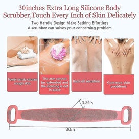 Listing 2 of 4 for Back Scrubber For Shower, For Choosing Bath Body Brush Silicone Back Brush Extra