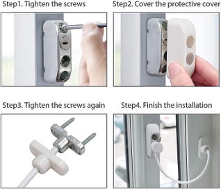Listing 4 of 4 for 1pc Window Door Stay Lock Sliding Door Baby Child Safety Safety Lock Cable Catch