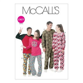 Listing 1 of 2 for McCalls Pattern 6251 Misses'/Men's/Teen Boys' Tops Pants And Jumpsuit LRG-XLG