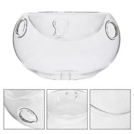 Listing 3 of 3 for 1pc Creative Transparent Bow Transparent Glass Bowl Dry Ice Salad Bowl For Hotel