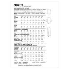 Listing 2 of 2 for Simplicity Pattern 9269 Women Jacket Top Pants FF (18W-20W-22W-24W)