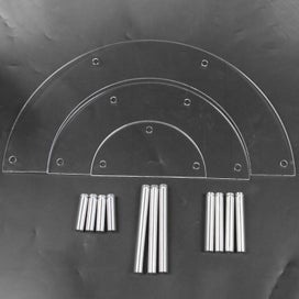 Listing 4 of 5 for 2x 3-tier Clear Acrylic Semicircle Round Cupcake Dessert Display Stand