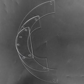 Listing 5 of 5 for 2x 3-tier Clear Acrylic Semicircle Round Cupcake Dessert Display Stand