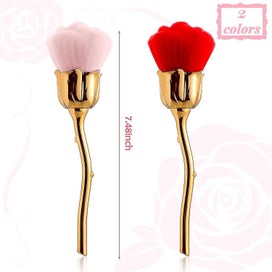 Listing 2 of 5 for 2 Pieces Rose Flower Makeup Brush Flower Blush Brush Extra Large Face Powder Mak