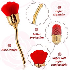 Listing 3 of 5 for 2 Pieces Rose Flower Makeup Brush Flower Blush Brush Extra Large Face Powder Mak
