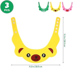 Listing 2 of 4 for 3pcs Baby Bathing Cap Adjustable Kids Shower Cap Shampoo Shower Protection