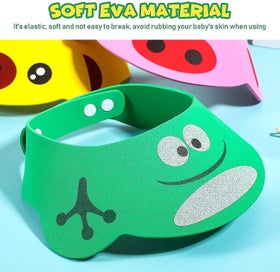Listing 3 of 4 for 3pcs Baby Bathing Cap Adjustable Kids Shower Cap Shampoo Shower Protection