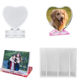 Listing 2 of 5 for 2 Pieces Photo Frame Silicone Mold, Resin Cast Photo Frame, Heart Photo Frame Mo