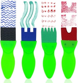 Listing 4 of 4 for 52 Pieces Sponge Brush Set Kids, Kids Painting Tools Set, Sponge Painting Brush,