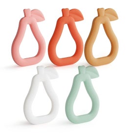 Listing 1 of 4 for 5pcs Silicone Baby Teethers Baby Relief Sore Gums Soothing Pear Teether