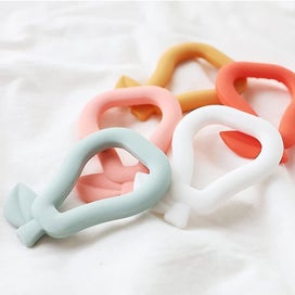 Listing 2 of 4 for 5pcs Silicone Baby Teethers Baby Relief Sore Gums Soothing Pear Teether