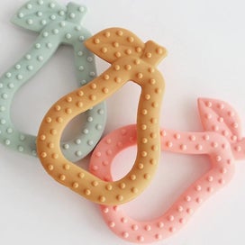 Listing 3 of 4 for 5pcs Silicone Baby Teethers Baby Relief Sore Gums Soothing Pear Teether