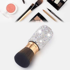 Listing 4 of 4 for Bling Make Up Brush Crystal Makeup Travel Brushes Blusher Rhinestone Cover Found
