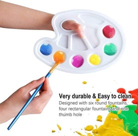 Listing 5 of 5 for Artist Brush, 12 Flat Brush Set Painting, Artist Brush Bristle Brush For Waterco