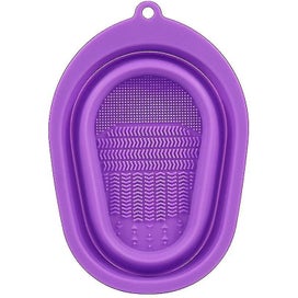 Listing 2 of 5 for Collapsible Makeup Brush Cleaning Bowl With Raised Dots Portable Silicone Makeup