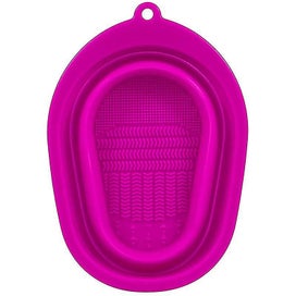 Listing 4 of 5 for Collapsible Makeup Brush Cleaning Bowl With Raised Dots Portable Silicone Makeup