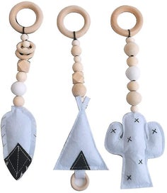 Listing 1 of 5 for Felt Decoration Baby Teether. Wooden Hanging Rattles For Awakening Portico