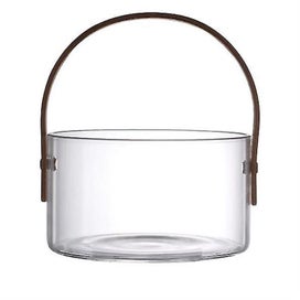 Listing 1 of 3 for Hand Basket Glass Fruit Tea Basket Large Salad Bowl Living Room Snack Dried Frui