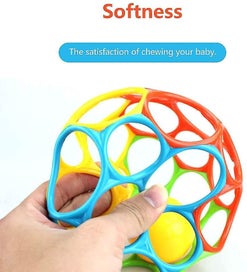Listing 4 of 4 for Kids Grab Ball, Baby Rattle Toy Colorful Newborn Hand Grab Rattle Ring Teething