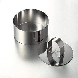 Listing 3 of 3 for Mousse Rings Stainless Steel Cake Pan With Slider, 8cm, 6 Pcs Round