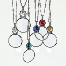 Listing 3 of 4 for Magnifying Glass Pendant Necklace Gift Vintage Magnifier Lens Pendant For Elders