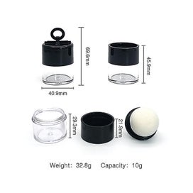 Listing 2 of 5 for Refillable Loose Powder Box Portable Powder Blusher Puff Case Cosmetic Sub Box P