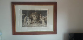 Listing 11 of 14 for Large Antique Oak Framed Picture