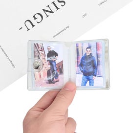 Listing 3 of 5 for 2 Inch Mini Small Photo Album, 2 Inch 1 Inch Photo Storage With Keychain 20 Pock