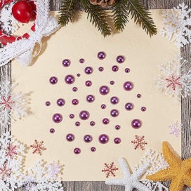 Listing 5 of 5 for About 690pcs 6 Sizes Mediumorchid Flat Back Pearl Cabochon For Crafts Scrapbooki