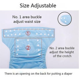 Listing 4 of 5 for Baby Reusable Cloth Diaper Adjustable Nappies Eco-friendly Nappy Newborn Cloth D