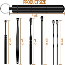 Listing 4 of 5 for Ear Wax Removal Kit, Ear Pick Tools Earwax Removal 6-in-1 Ear Cleansing Tool Set